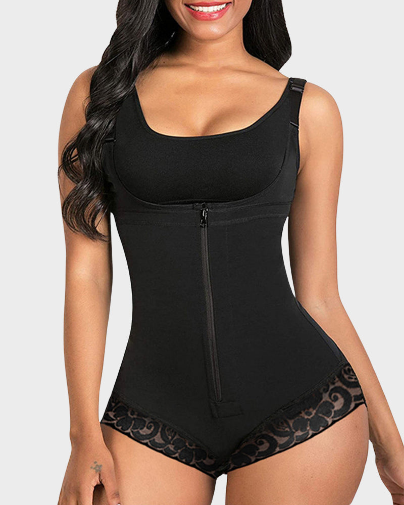 Lace Zipper Shapewear - Elegant Bust Support