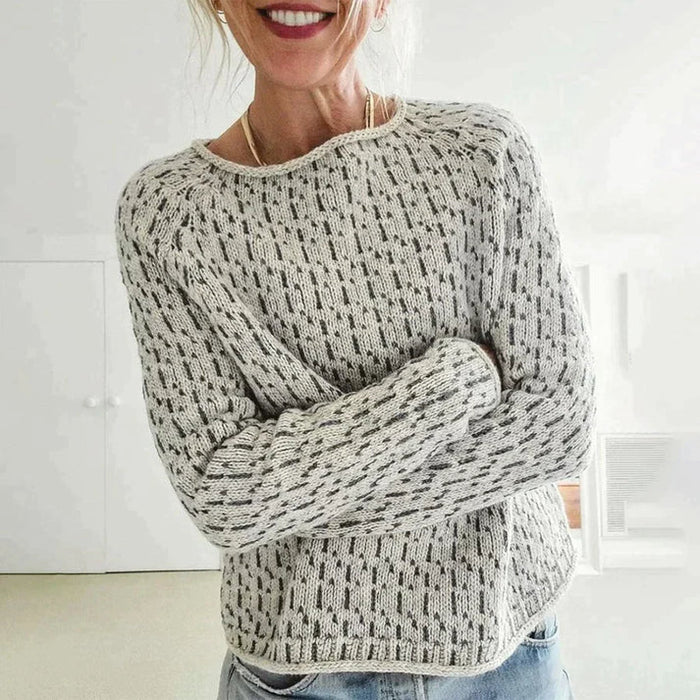 Women’s Textured Knit Crewneck Sweater