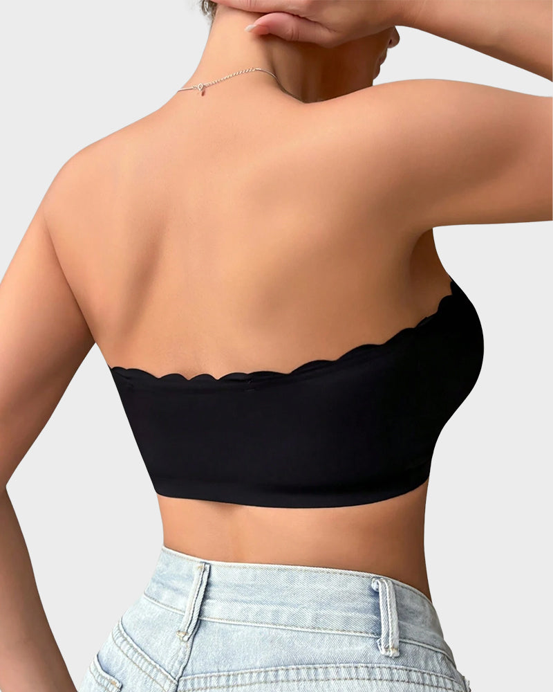 Leopard Print Bra - Strapless, Front Closure