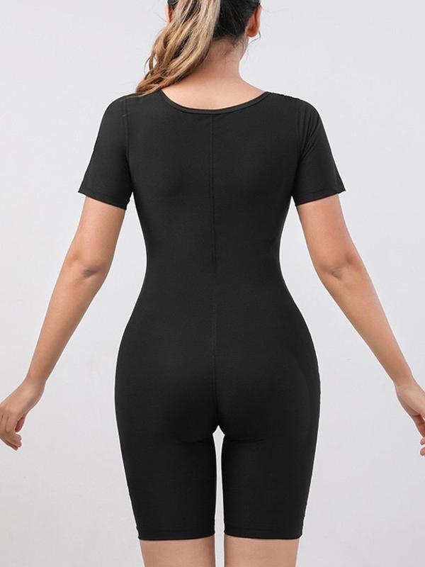 Fitness Zip Bodysuit - Sweat-Enhancing Comfort