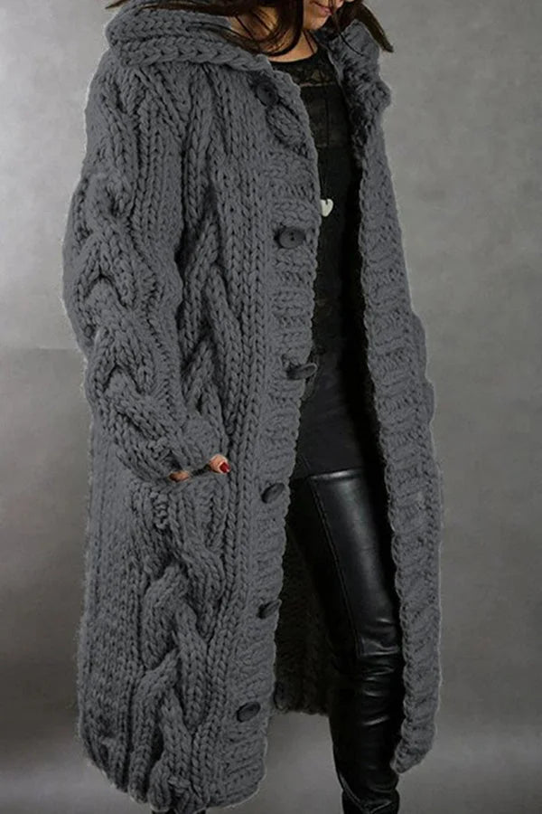 Women’s Chunky Knit Long Cardigan