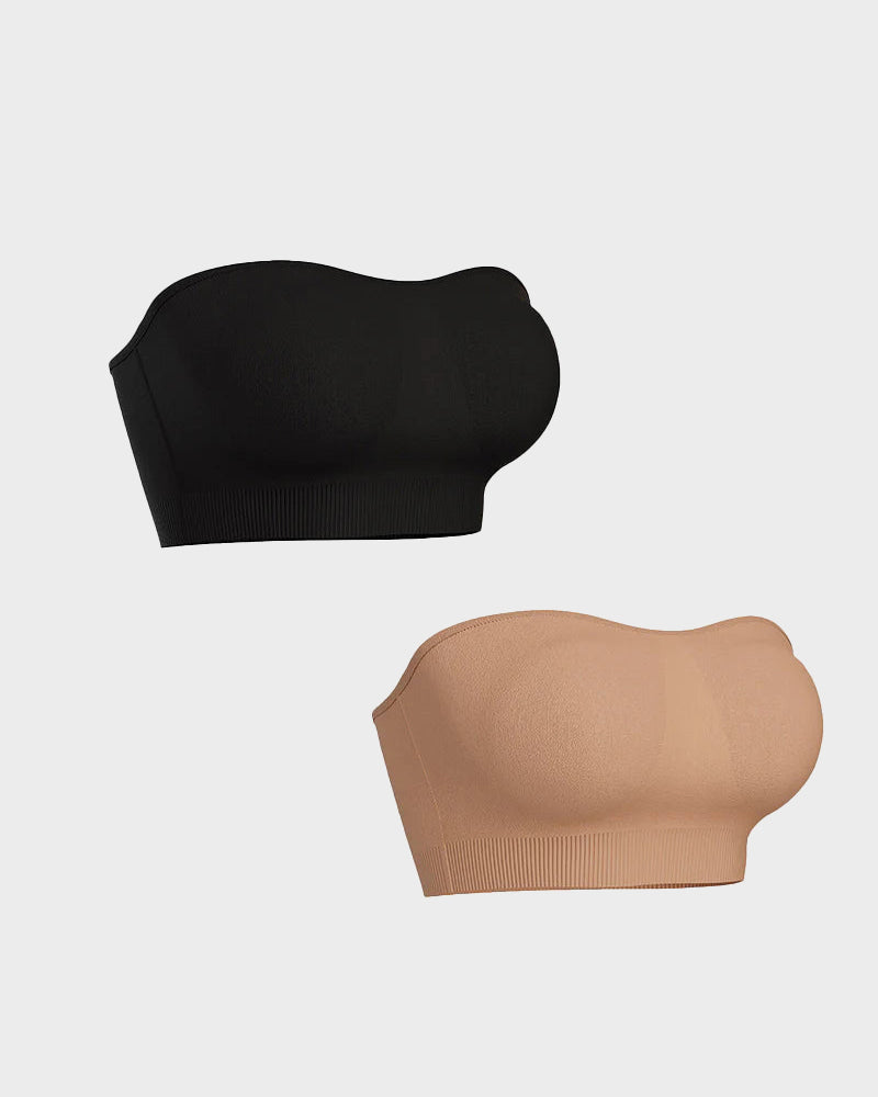 Bandeau Bra - Seamless, Wireless, Non-Slip