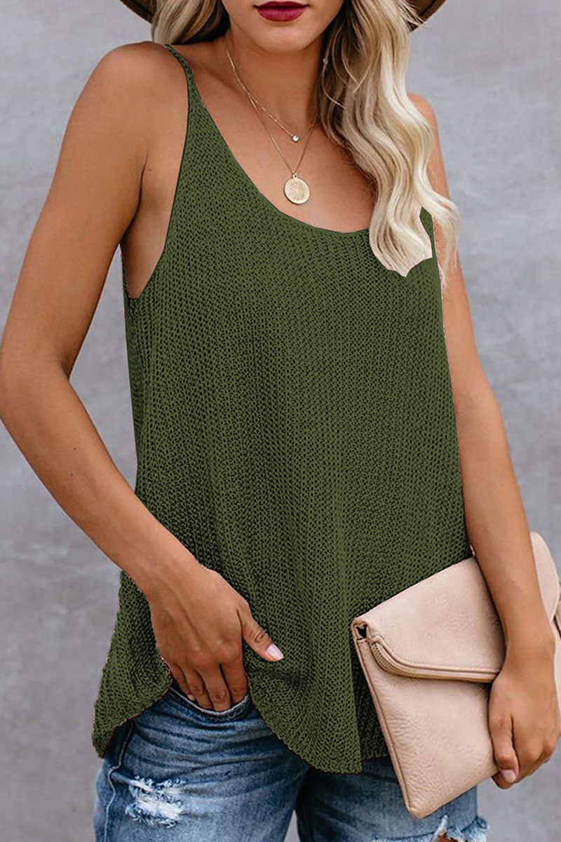 Women’s Striped Knit Sleeveless Summer Top