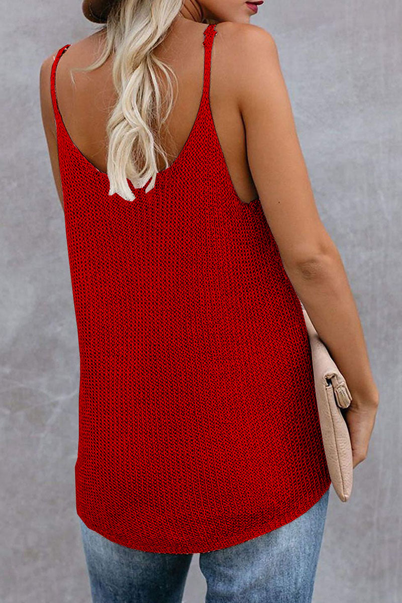 Women’s Striped Knit Sleeveless Summer Top