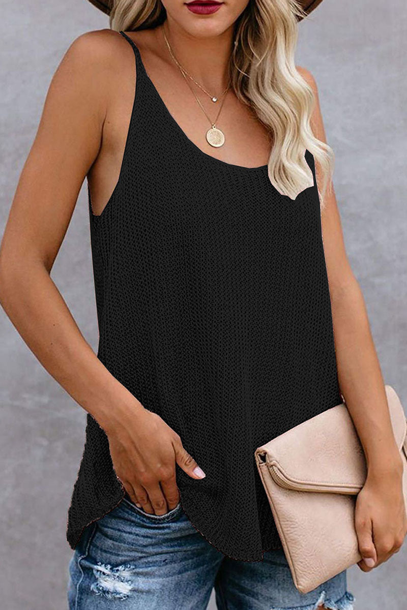 Women’s Striped Knit Sleeveless Summer Top