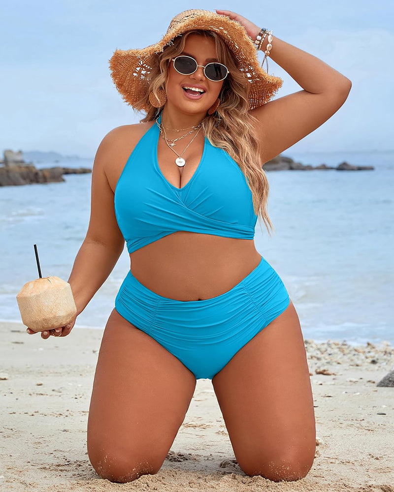 Modest High-Waisted Bikini - Tummy Control Style