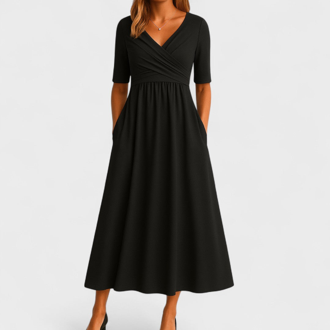 Women’s Elegant Wrap-Style Maxi Dress