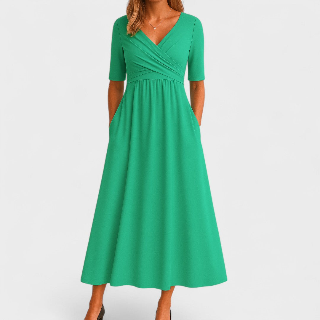 Women’s Elegant Wrap-Style Maxi Dress