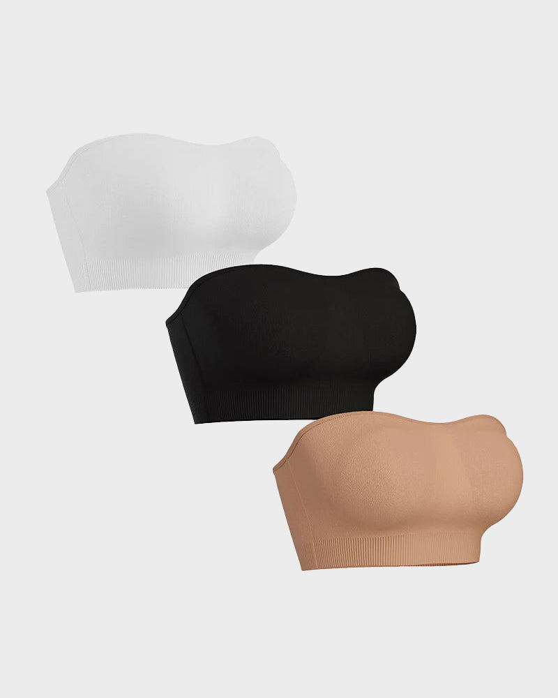 Bandeau Bra - Seamless, Wireless, Non-Slip
