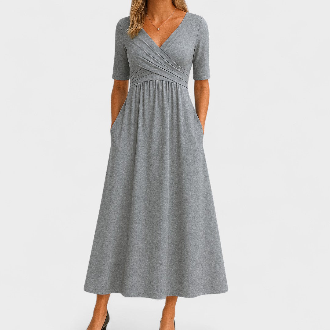 Women’s Elegant Wrap-Style Maxi Dress