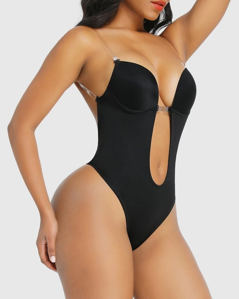 U Plunge Bodysuit - Strapless, Sleek, Stylish