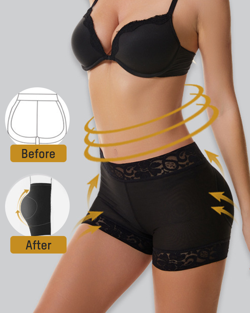Lace Shapewear Shorts - Smooth, High-Waisted