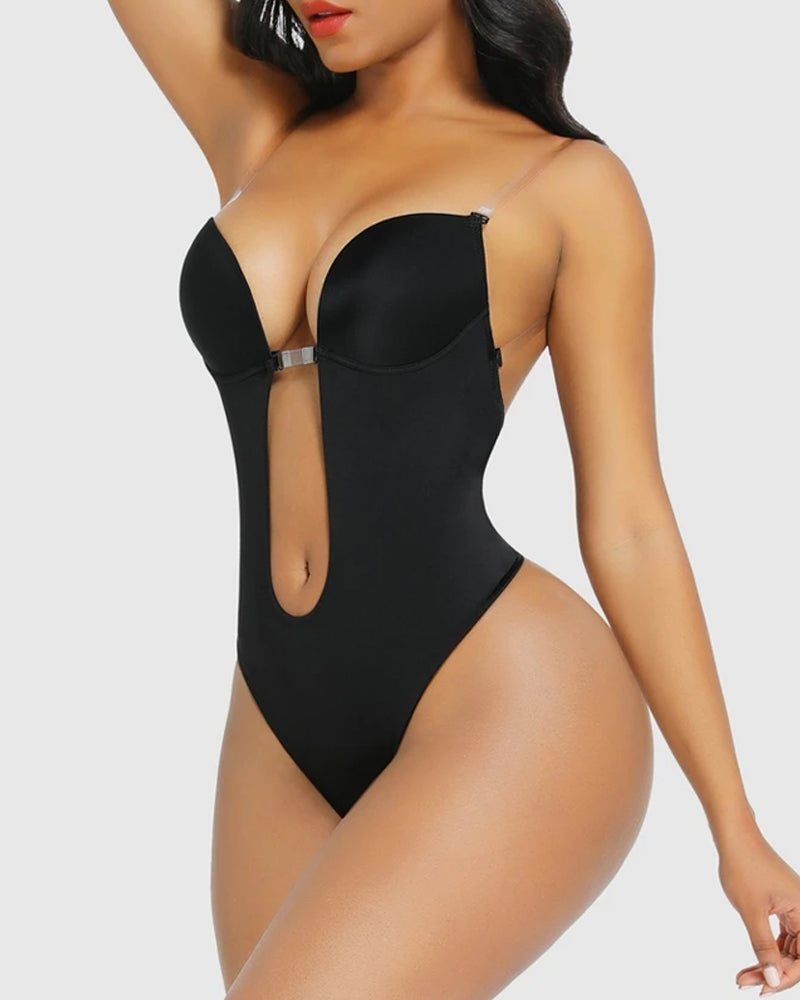 U Plunge Bodysuit - Strapless, Sleek, Stylish