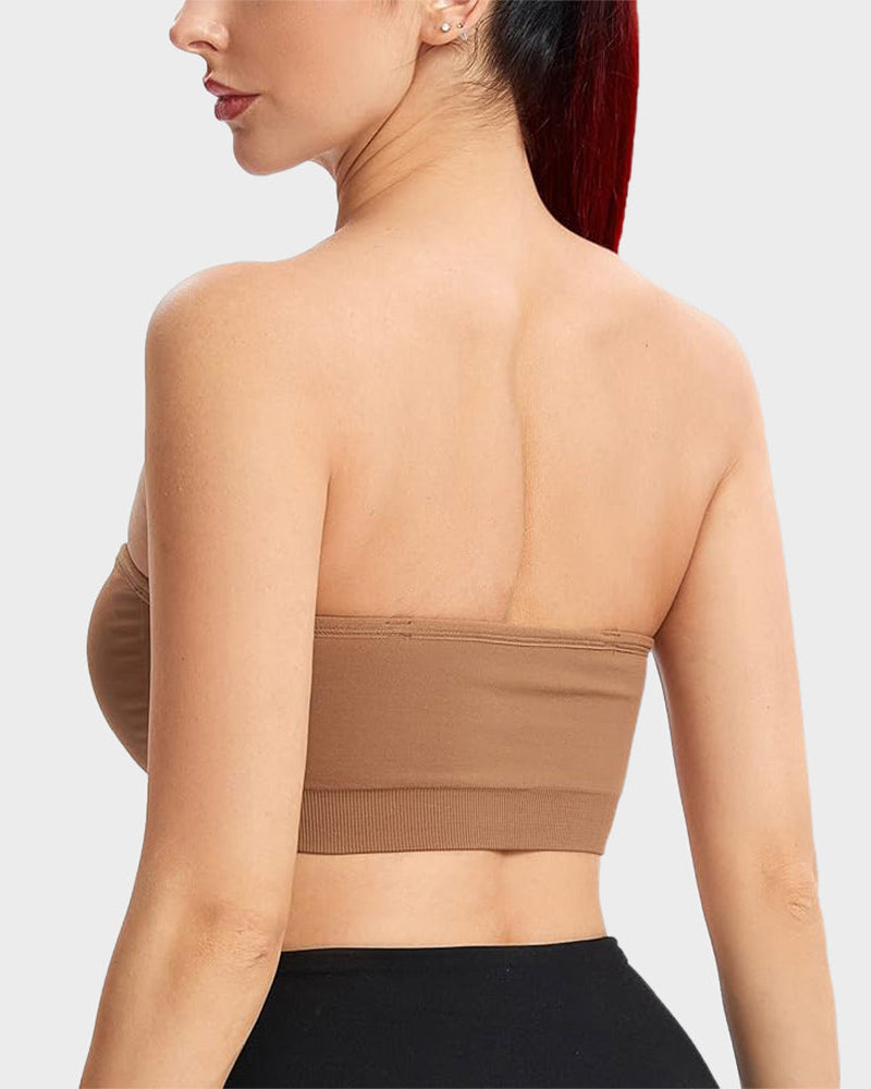 Bandeau Bra - Seamless, Wireless, Non-Slip