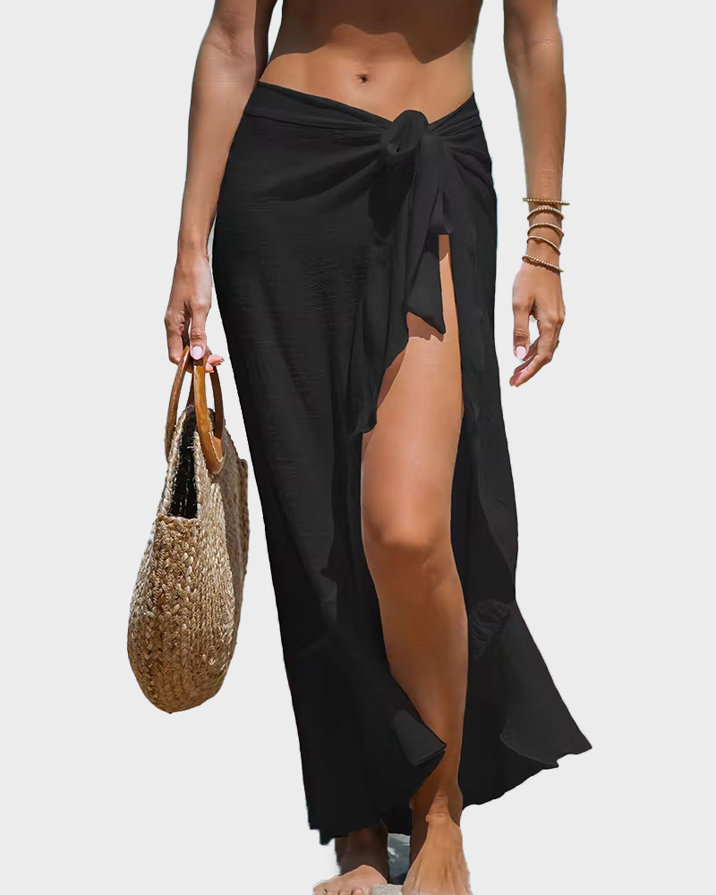 Ruffle Sarong Wrap - Stylish Beach Cover-up