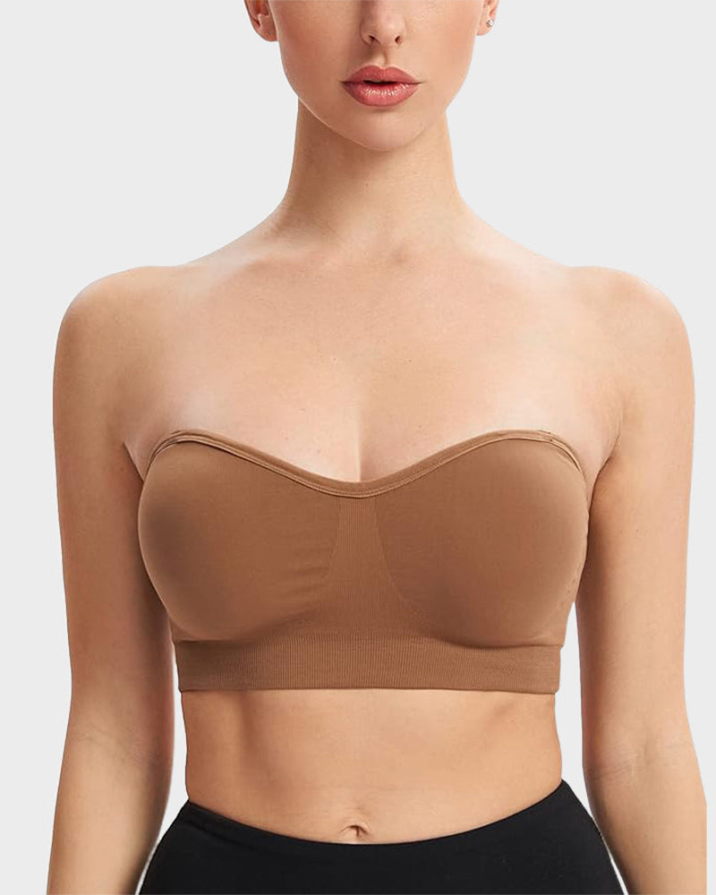 Bandeau Bra - Seamless, Wireless, Non-Slip