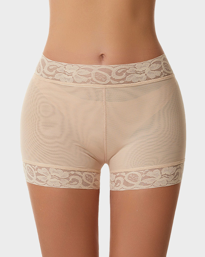 Lace Shapewear Shorts - Smooth, High-Waisted