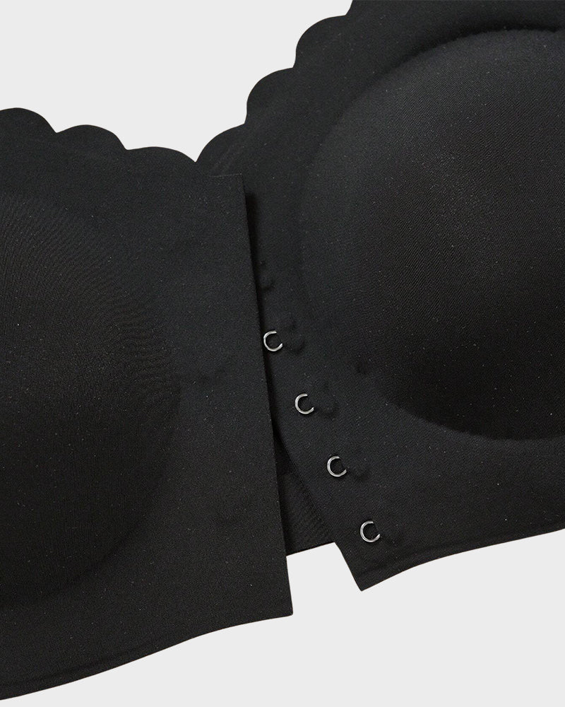 Leopard Print Bra - Strapless, Front Closure