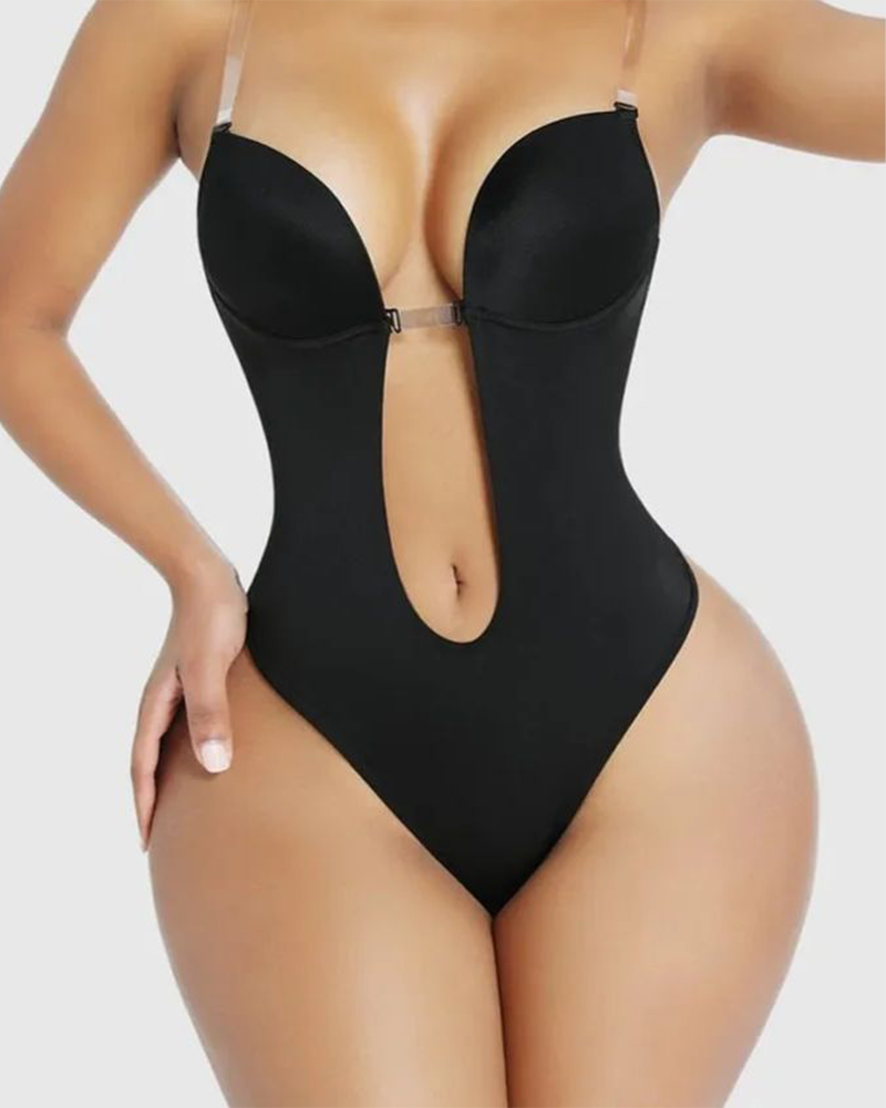 U Plunge Bodysuit - Strapless, Sleek, Stylish