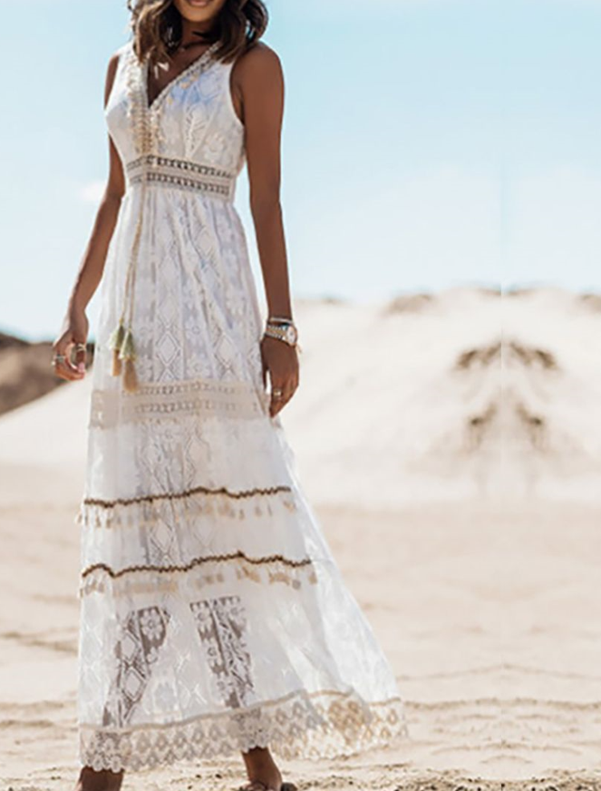 Women’s Boho Lace Maxi Dress