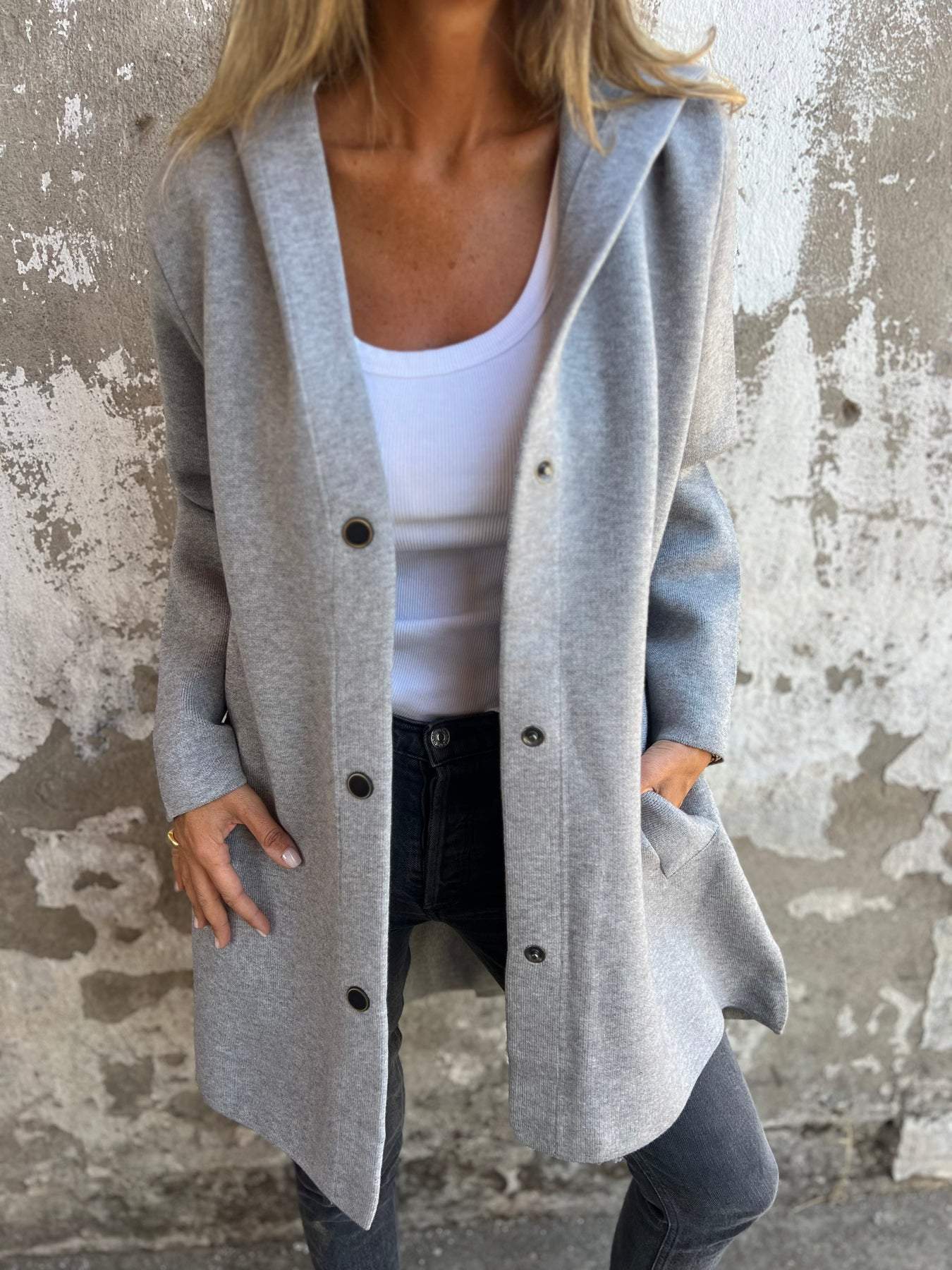 Women's Casual Spring Coat with Hood
