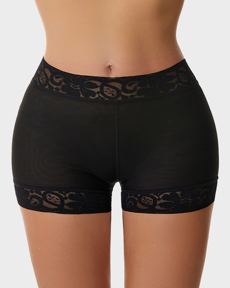 Lace Shapewear Shorts - Smooth, High-Waisted