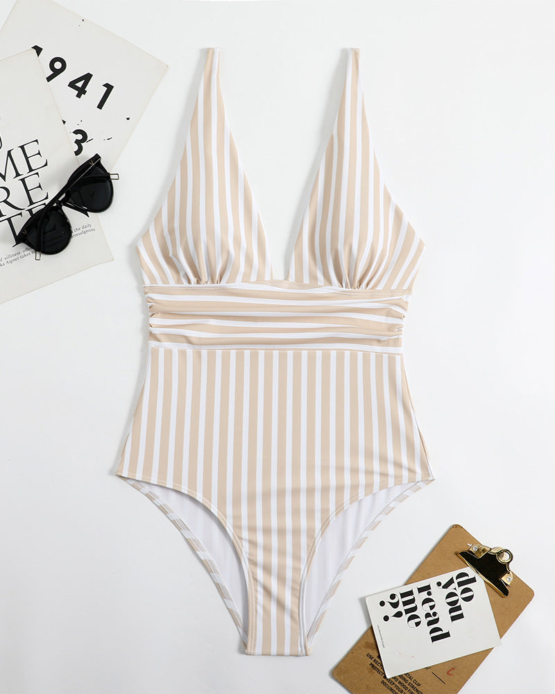 Striped Swimsuit, Stylish Fit