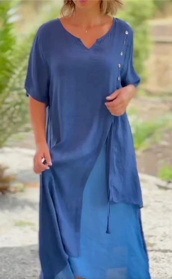 Women’s Asymmetrical Layered Dress