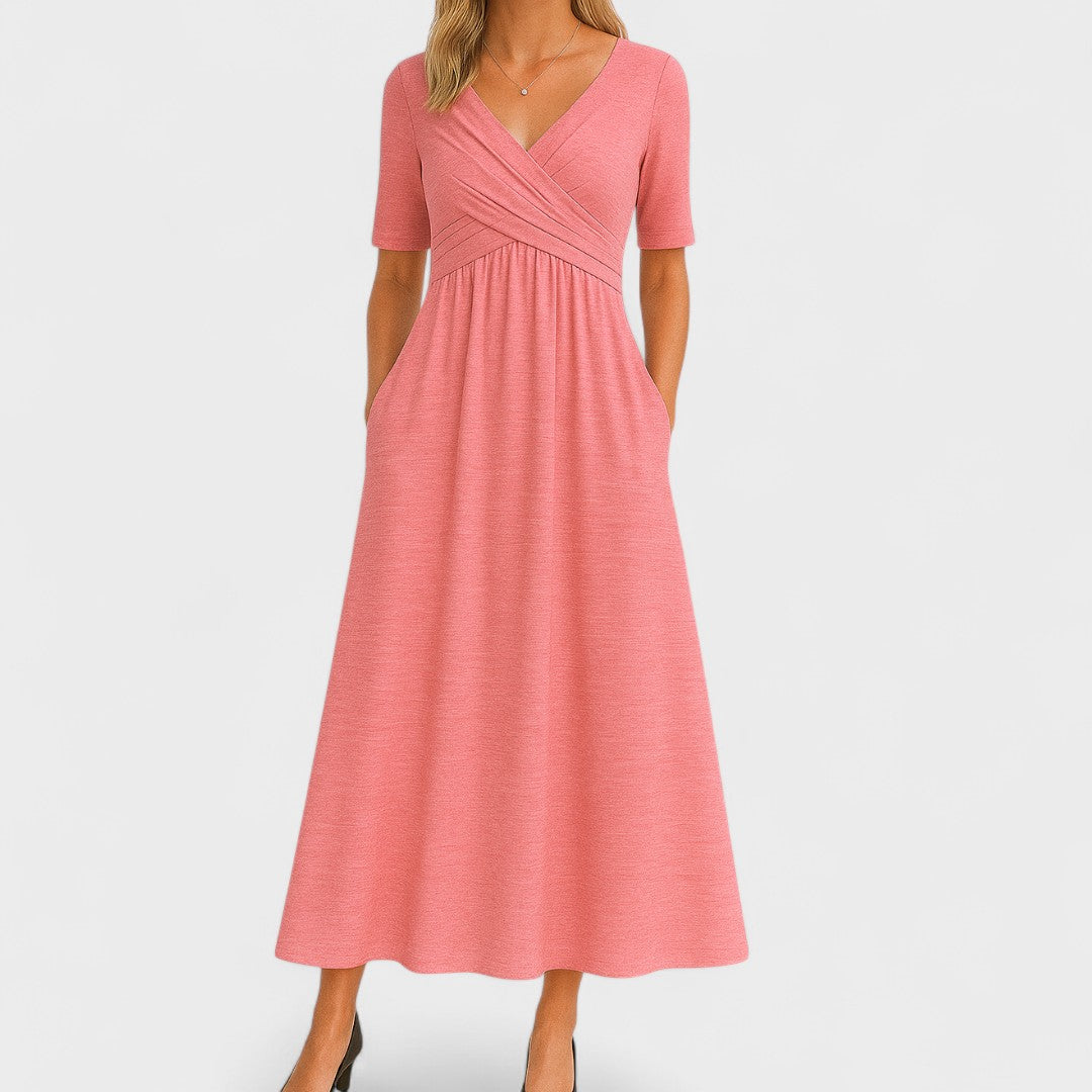 Women’s Elegant Wrap-Style Maxi Dress