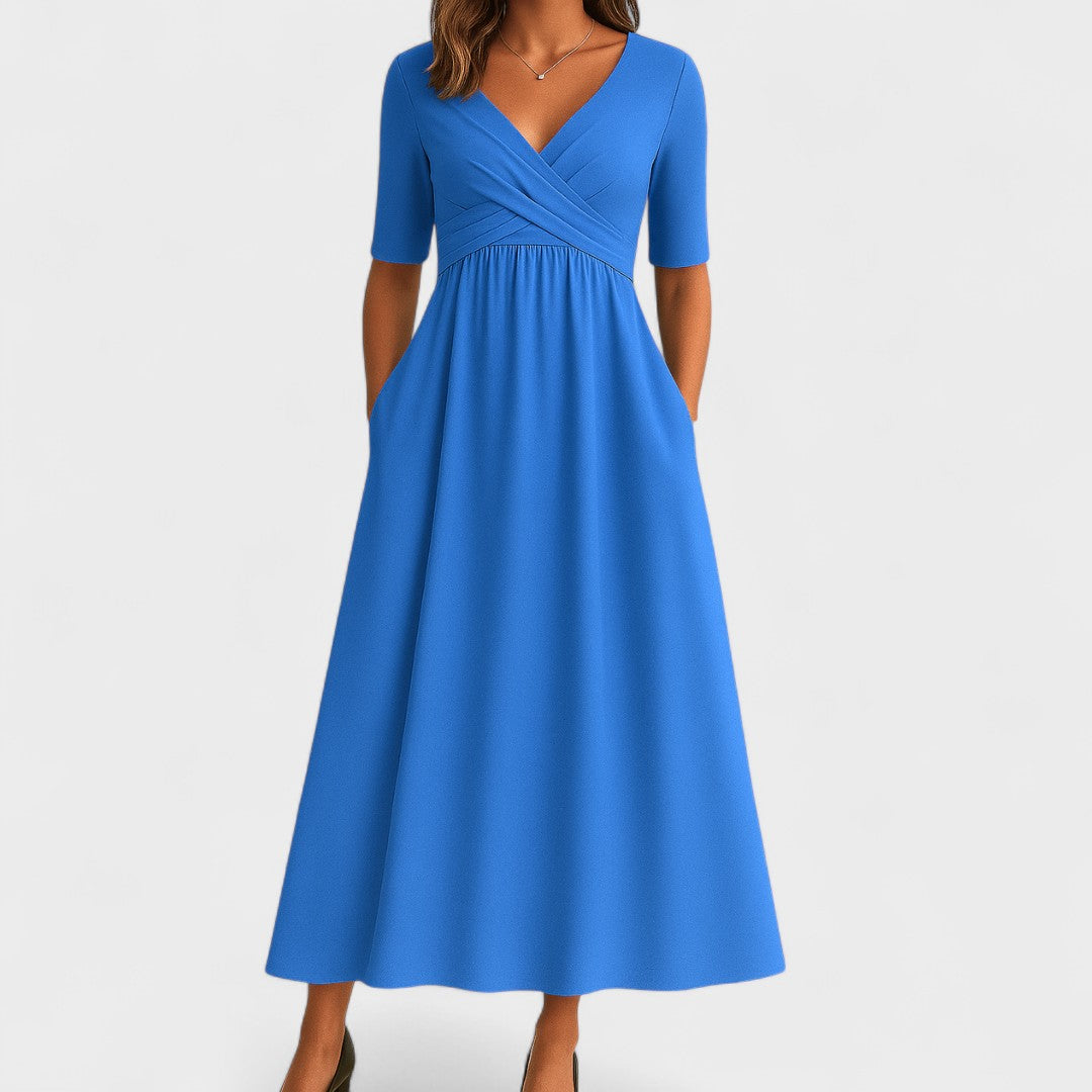 Women’s Elegant Wrap-Style Maxi Dress