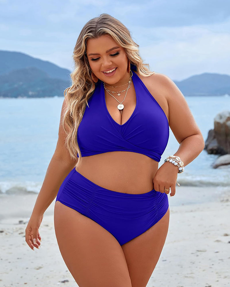 Modest High-Waisted Bikini - Tummy Control Style
