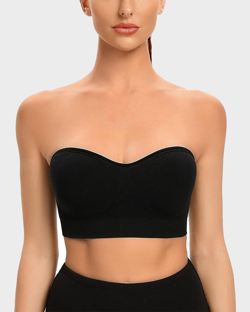 Bandeau Bra - Seamless, Wireless, Non-Slip