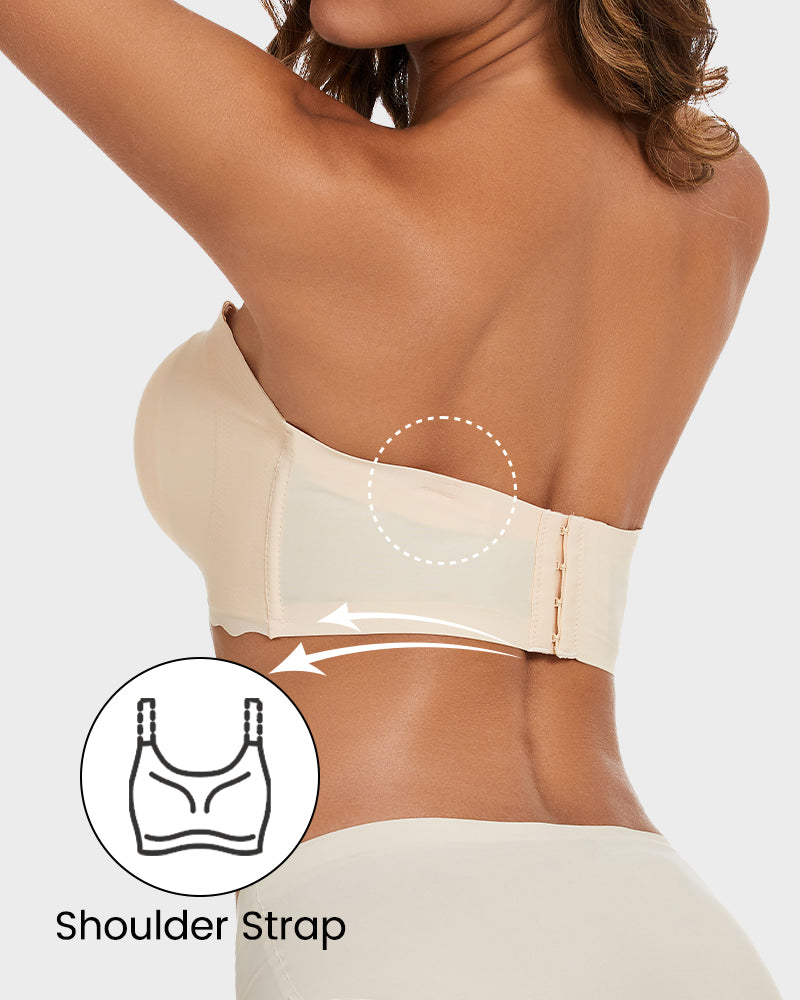 Strapless Push-Up Bra - Seamless Comfort Support