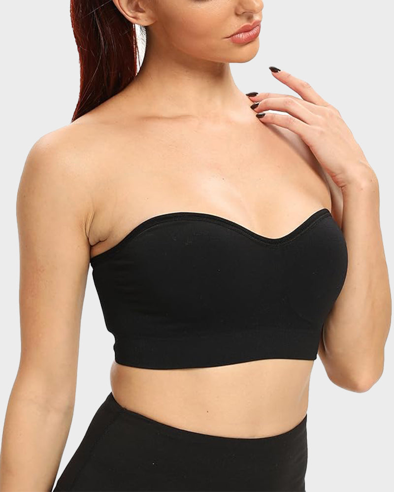 Bandeau Bra - Seamless, Wireless, Non-Slip