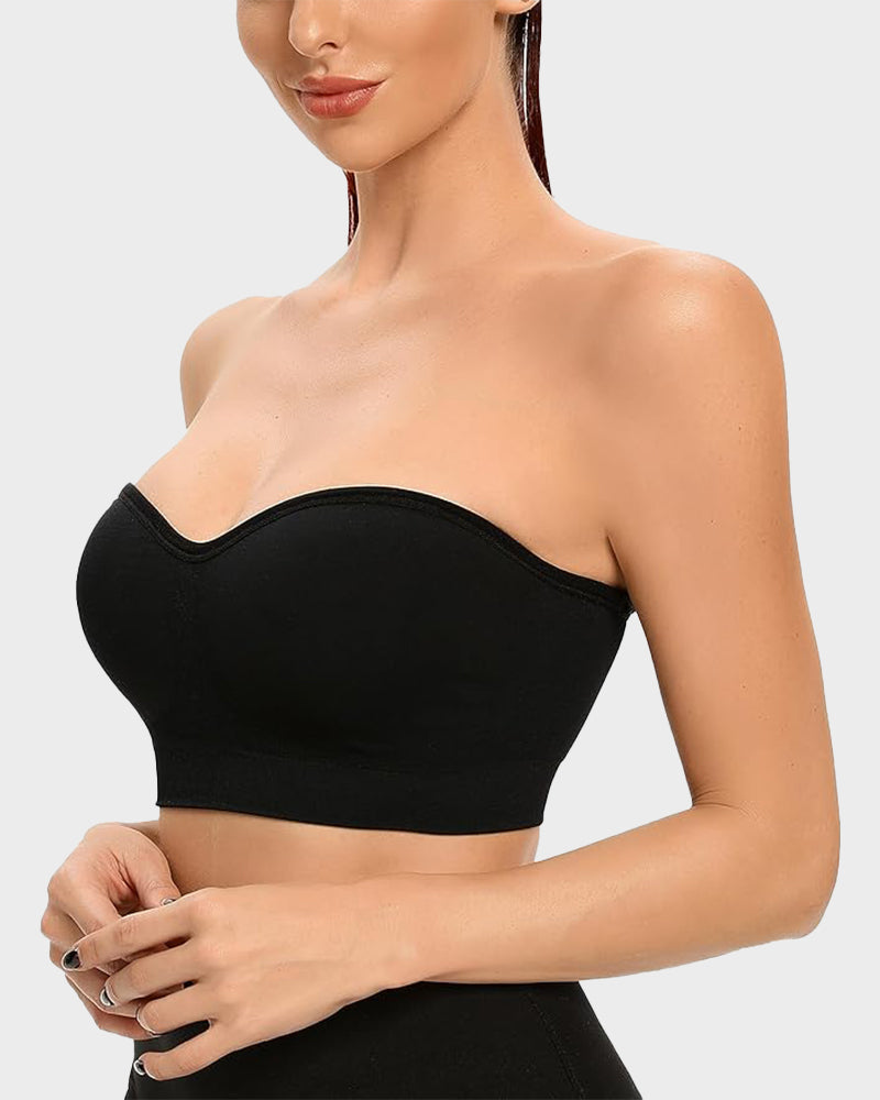 Bandeau Bra - Seamless, Wireless, Non-Slip