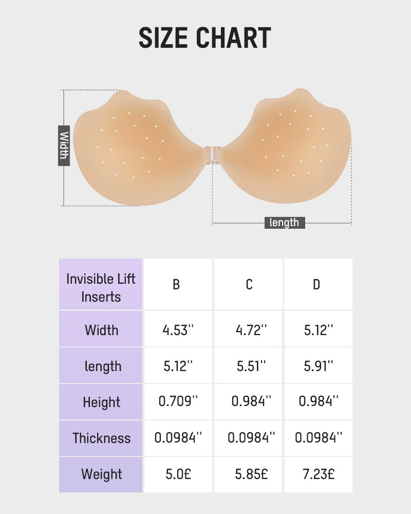 Silicone Invisible Bra - Comfortable, Self-Adhesive