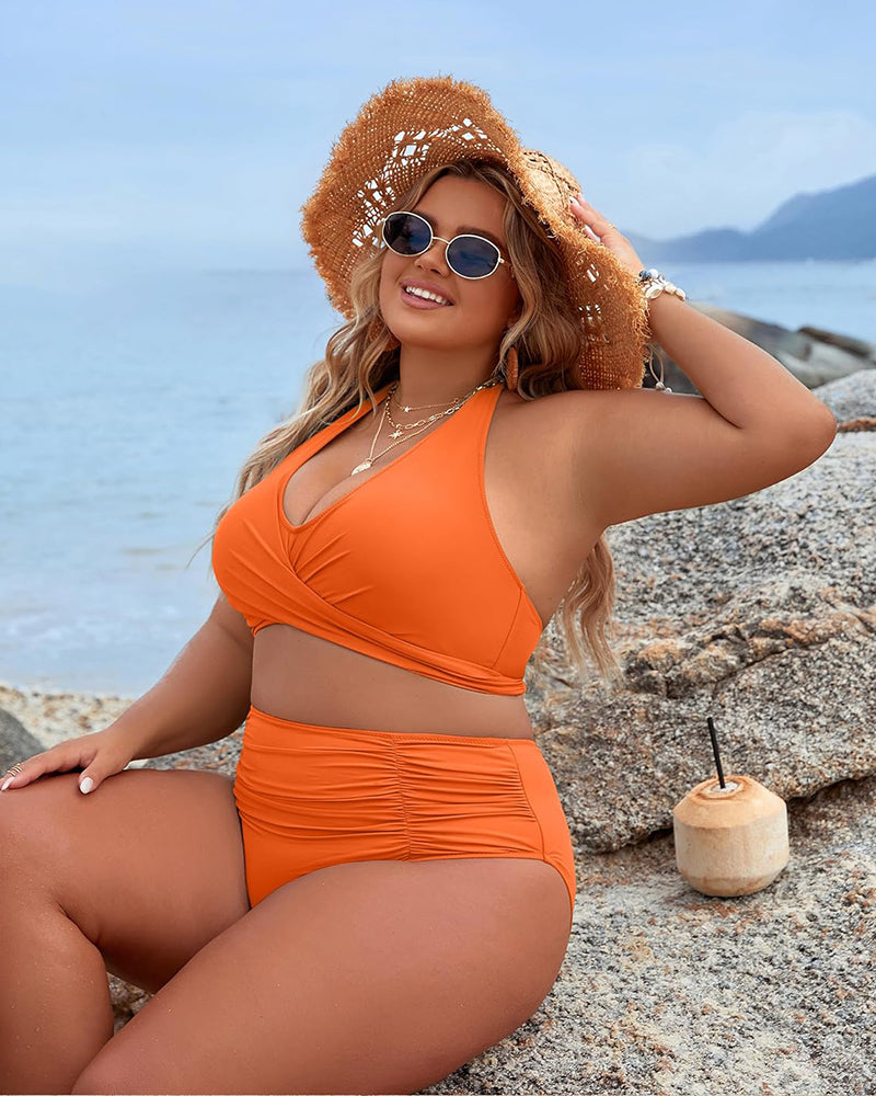 Modest High-Waisted Bikini - Tummy Control Style