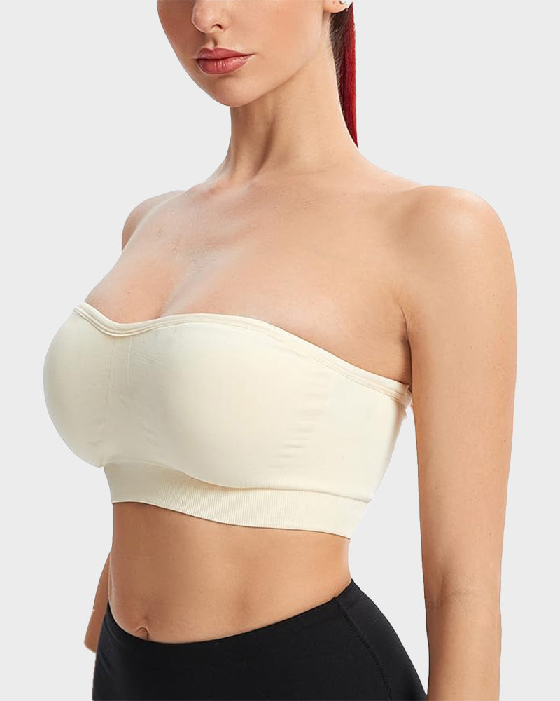 Bandeau Bra - Seamless, Wireless, Non-Slip