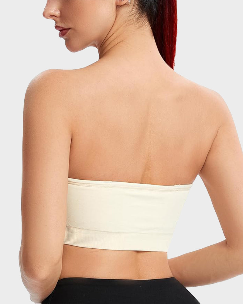 Bandeau Bra - Seamless, Wireless, Non-Slip