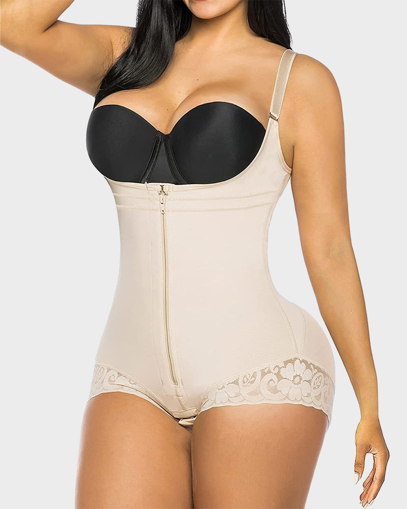 Lace Zipper Shapewear - Elegant Bust Support