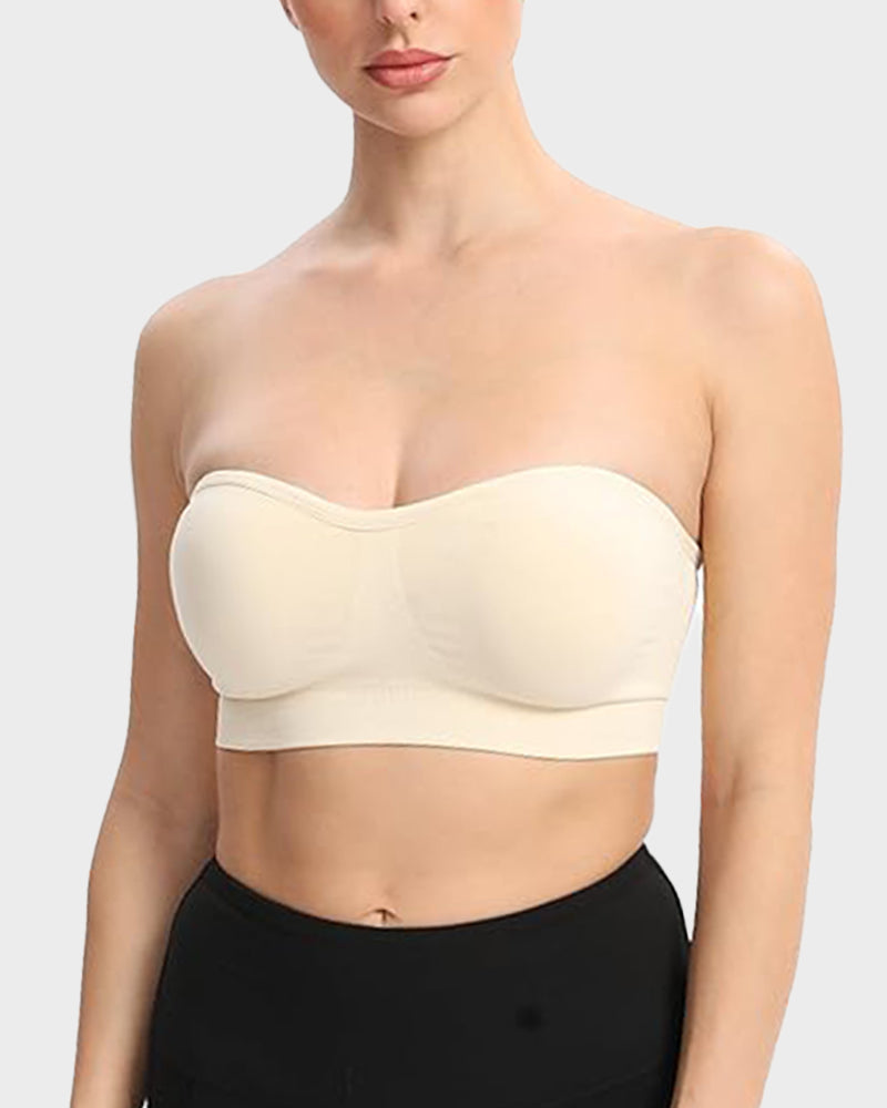 Bandeau Bra - Seamless, Wireless, Non-Slip