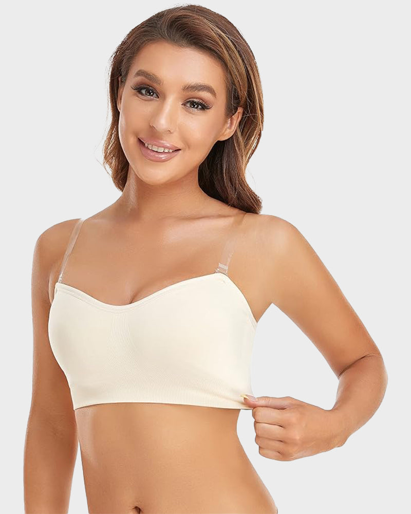 Bandeau Bra - Seamless, Wireless, Non-Slip