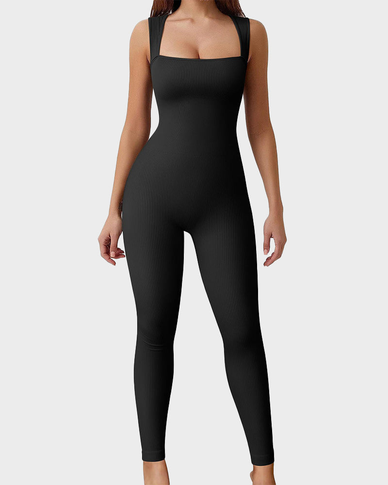 Ribbed Jumpsuit, Active Fit