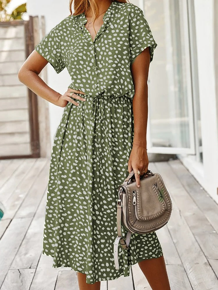 Women’s Button-Up Summer Midi Dress