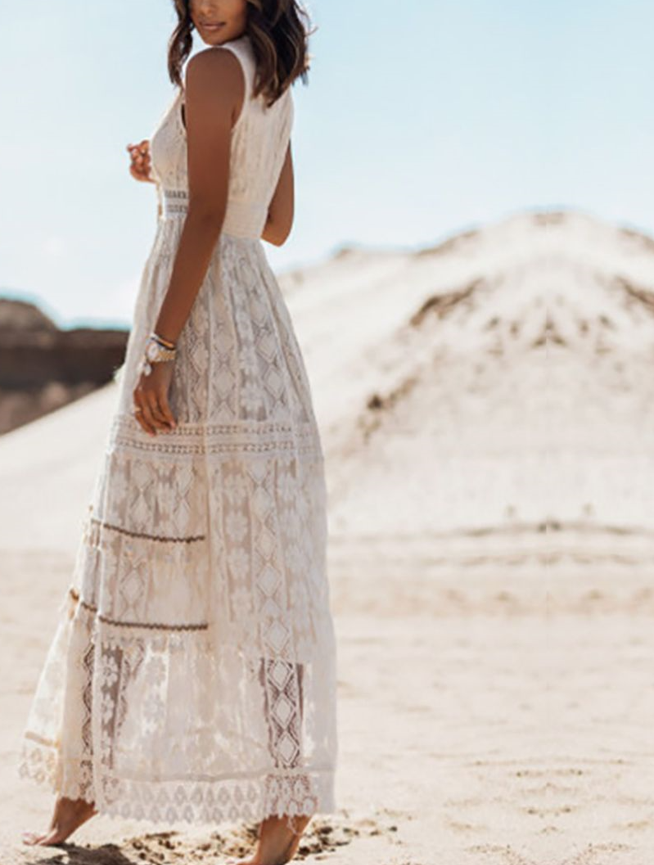 Women’s Boho Lace Maxi Dress