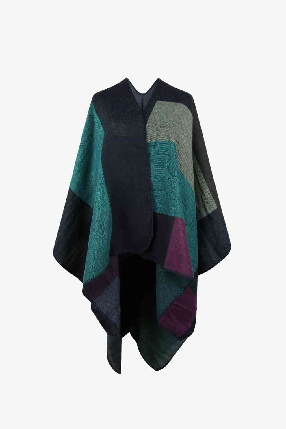 Women’s Fall Geometric Knit Poncho Cape
