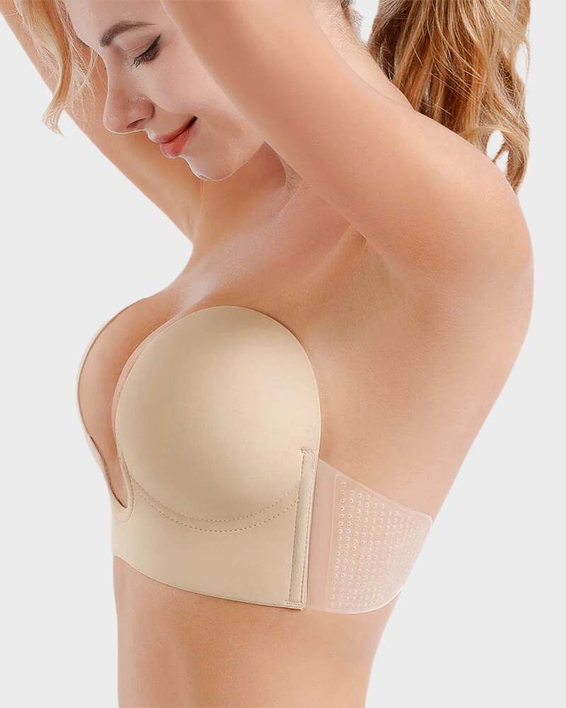 Push-Up Plunge Bra - Strapless Comfort