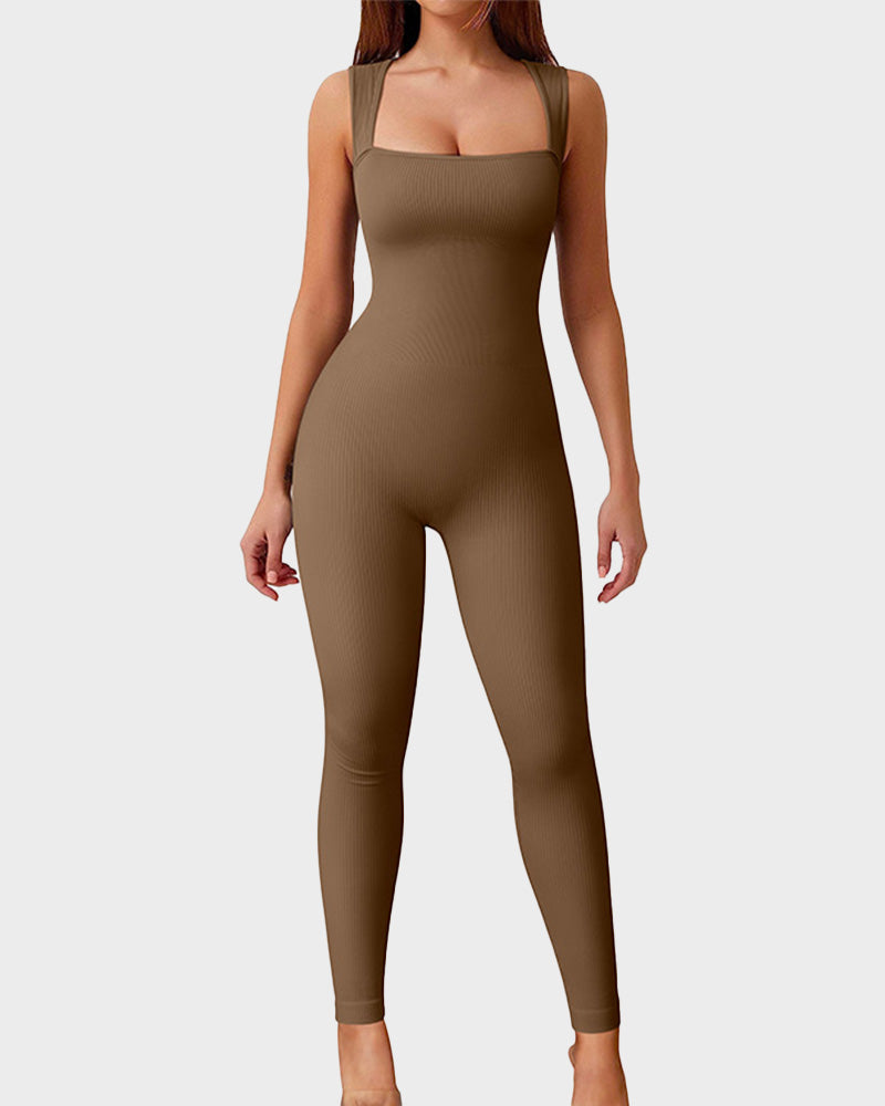 Ribbed Jumpsuit, Active Fit