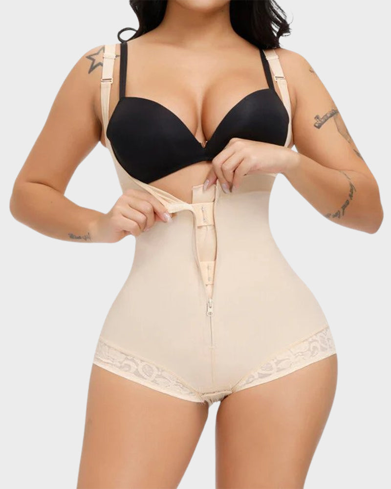 Lace Zipper Shapewear - Elegant Bust Support
