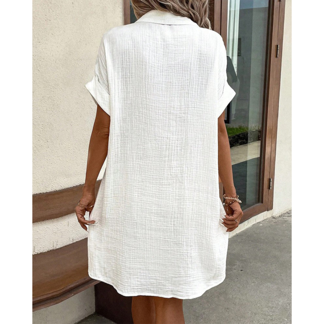 Women’s Casual Button-Down Shirt Dress